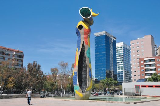 Spain, Barcelona, Art, Miro Sculpture ”La dona i l’ocell”, student travel, school group travel, © Turisme de Barcelona