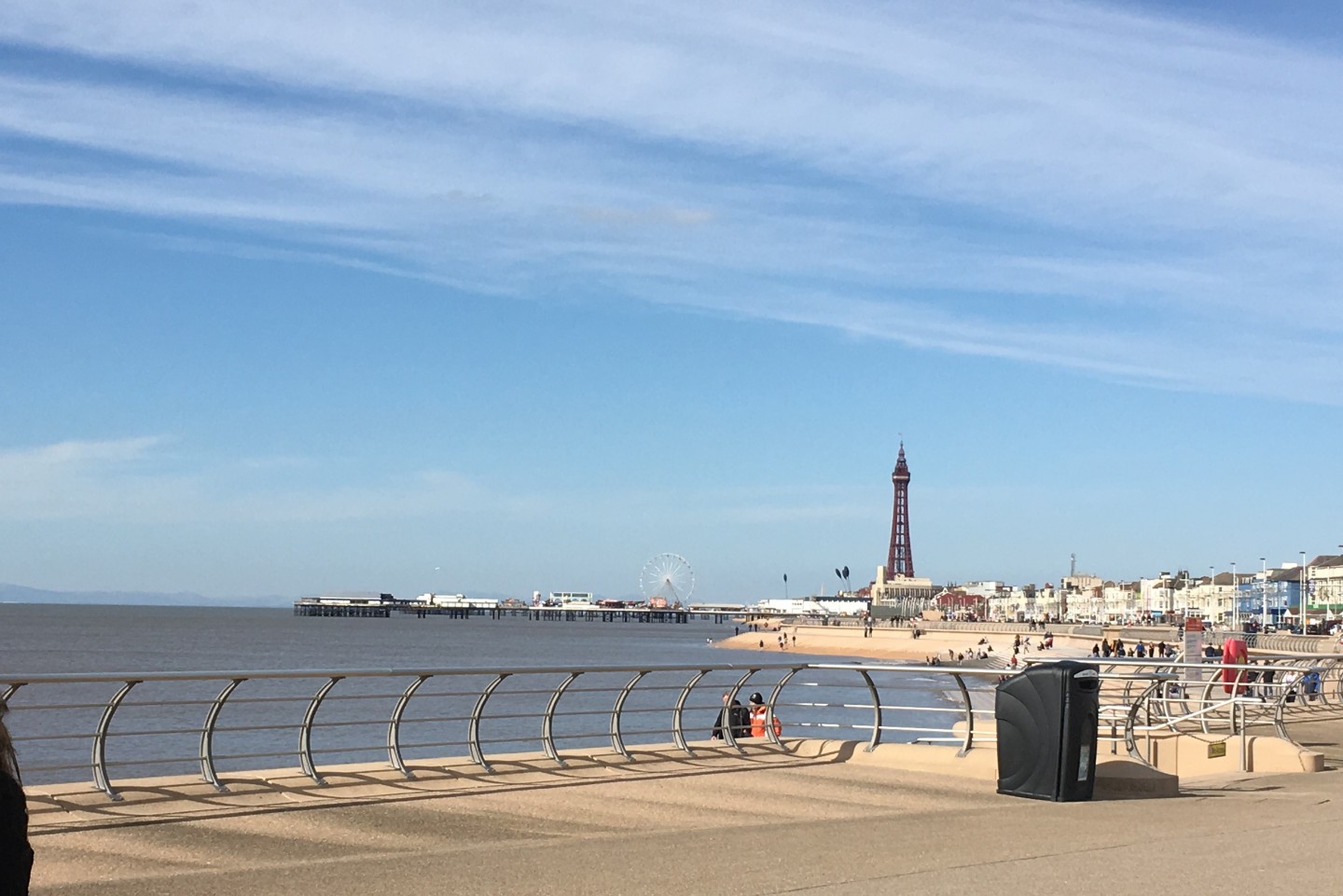 Blackpool boulevard on a sunny day featuring blackpool tower