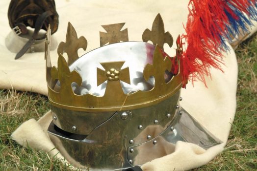 A Knight's Helmet at Bosworth Battlefield, Leicestershire