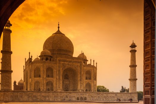 The Taj Mahal in Agra, India. Worldwide Travel